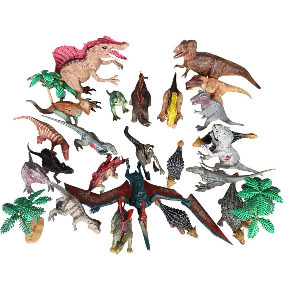 Lot Of 50 +Jurassic World Dinosaur Figures Dinos Small to Medium To Large